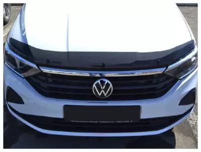 Дефлектор капота черный для Volkswagen Polo 2017-2021