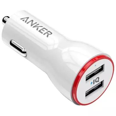 Автомобильное зарядное устройство ANKER PowerDrive 2, белый
