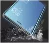 Чехол-книжка MyPad для Samsung Galaxy S9 Plus с дизайном Clear View Cover с полупрозрачной пластиковой крышкой с зеркальной поверхностью золотой