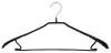 Вешалка-плечики для одежды Доляна, размер 46-48, антискользящее покрытие, широкие плечики, цвет чёрный