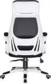 Офисное кресло для руководителей STEVEN WHITE LMR-109BL_White (белый пластик, чёрная ткань)