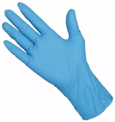 Перчатки маникюрные 100 штук, Перчатки KLEVER нитриловые, одноразовые, смотровые, неопудренные, р-р M, голубой, 50 пар