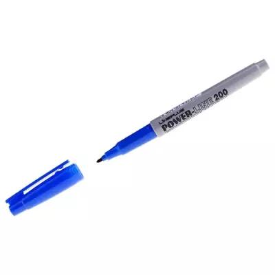 Line Plus Набор синих перманентных маркеров Power Line 200F, 12 шт., синий