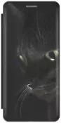 Чехол-книжка Черный кот на Xiaomi Mi 9 SE / Сяоми Ми 9 СЕ с эффектом блика черный
