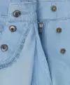 Юбка-шорты джинсовая голубая Button Blue, для девочек, размер 116, мод 123BBGMC61011800
