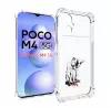 Чехол MyPads кот и микки для Xiaomi Poco M4 5G задняя-панель-накладка-бампер