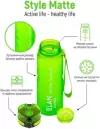 Бутылка для воды / спортивная бутылка / питьевая бутылка / для холодных и горячих напитков 1000 мл 7,8х7,8х28,5 см Elan Gallery Style Matte, зеленая