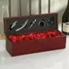 Набор для вина Доляна, 6 предметов: кейс для бутылки, каплеуловитель, штопор, пробка, кольцо, нож для фольги