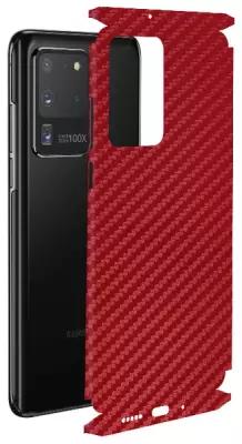 Пленка защитная MOCOLL для задней панели Samsung GALAXY J7 2015 карбон красный