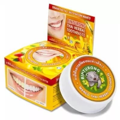 Зубная паста Binturong Mango Thai Herbal Toothpaste, с экстрактом манго, 33 г 2913963