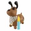 Прыгун Коричневый пес Джек, детская надувная развивающая игрушка-тренажер (в комплекте с насосом и платком-банданой)