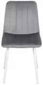 Комплект стульев DUBLIN / 2 шт. / серый, велюр, белые ножки / M-City