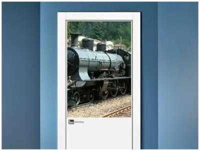 Модульный постер для интерьера "Железная дорога, паровоз, за вагон" 60x90 см. в тубусе, без рамки