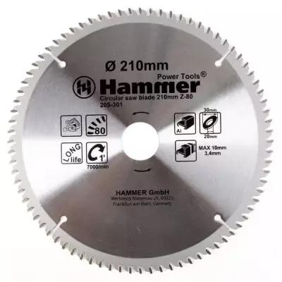 Пильный диск Hammer Flex 205-301 CSB AL 210х30 мм