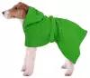 Махровый халат-полотенце для собак с капюшоном, салатовый, размер S. Халат для собак. Полотенце для собак