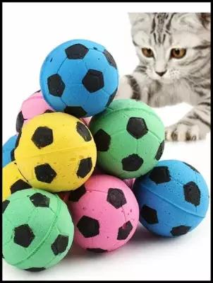 Игрушка для животных Мяч футбольный, d4см, одноцветный, 4шт