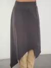 Ассиметричная женская юбка, Модный дом Виктории Тишиной, Джус серая, размер 44