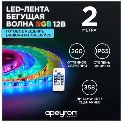 Комплект светодиодной ленты RGB 84ЦЛ, с напряжением 12В, обладает разноцветным цветом свечения - 260 оттенков