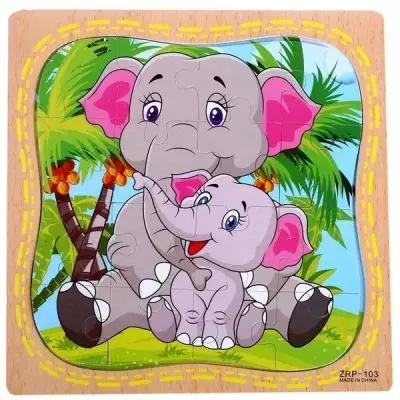 Пазл в рамке "Слонёнок и мама" ТероПром 2567101