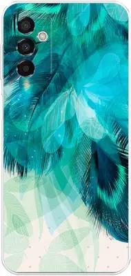 Силиконовый чехол на Samsung Galaxy M23 5G / Самсунг Галакси М23 5G Голубые перья