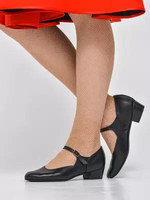 Туфли VARIANT, для танцев, натуральная кожа, усиленный задник, размер 34, черный