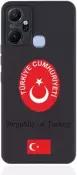 Черный силиконовый чехол SignumCase для Infinix Smart 6 Plus Герб Турции