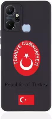 Черный силиконовый чехол SignumCase для Infinix Smart 6 Plus Герб Турции