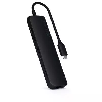 Адаптер Satechi USB-C Slim Multiport with Ethernet черный