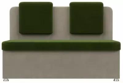 Кухонный прямой диван Маккон 2-х местный, зеленый; бежевый