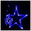 Новогодняя светодиодная гирлянда штора Звездочки 3 х 1 м c пультом, синий