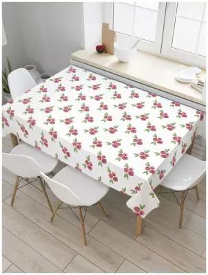 Скатерть прямоугольная JoyArty на кухонный стол "Три розочки" из оксфорда, 120x145 см