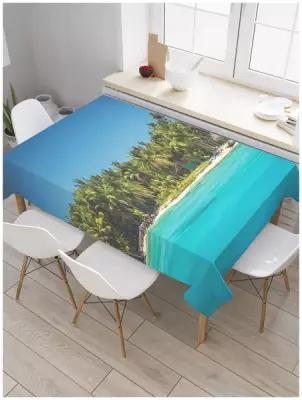 Скатерть прямоугольная JoyArty "Пляжная жизнь" из сатена, 120x145 см