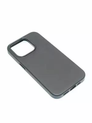 Чехол с MagSafe на iPhone 14 Pro Leather Collection-Чёрный