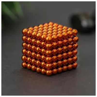 Антистресс магнит "Неокуб" 216 шариков d=0,3 см (оранжевый) 1.8х1.8 см