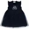Платье для девочки Diva Kids,6 мес - 3 года, 74 -98 см, темно синее, с коротким рукавом, фатин/детское платье/ платье в детский сад