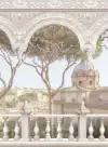 Моющиеся виниловые фотообои GrandPiK Италия. Вид на собор сквозь арку, 200х270 см