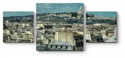 Модульная картина Над крышами Парижа190x81