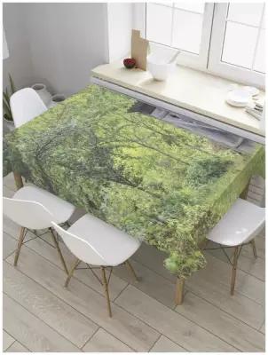 Скатерть прямоугольная JoyArty на кухонный стол "Одинокий туалет" из оксфорда, 120x145 см