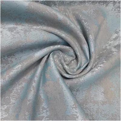 Портьерная ткань для пошива штор Софт мрамор серо-голубой высота 280 см
