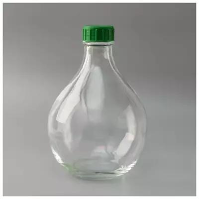 Бутыль стеклянная Дамижана, 3 л, с крышкой