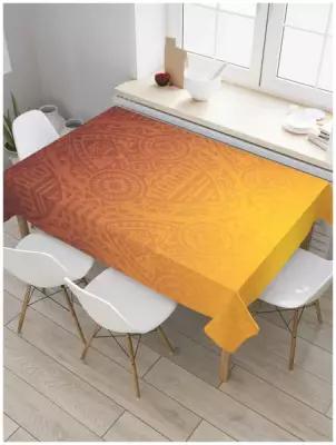 Скатерть прямоугольная JoyArty на кухонный стол "Теплые рисунки" из оксфорда, 180x145 см