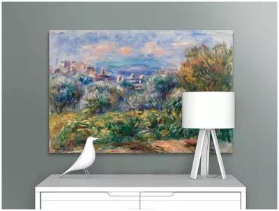 Постер для интерьера на стену первое ателье - репродукция картины Огюста Ренуара "Пейзаж" 35х24 см (ШхВ), на холсте