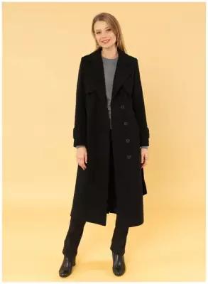 Пальто 62, каляев, размер 40, черный