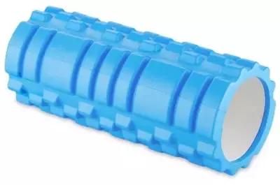 Массажный ролик для йоги Solmax диаметр 14см, ширина 33см, голубой