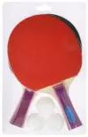 BOSHIKA Набор для настольного тенниса BOSHIKA Championship: 2 ракетки, 3 мяча, 2 звезды, цвета микс