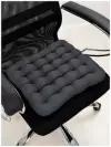 Ортопедическая подушка с гречневой лузгой Bio-Line 40х40 см/для компьютерного кресла, в автомобиль/гипоаллергенная/серый с ПВХ