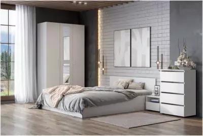 Спальный гарнитур, спальня готовое решение, Анкор светлый, Белый текстурный