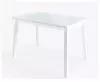 Тирк стол раздвижной со стеклом 110(140)х70, Белый/Белый