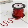 Арт Узор Тесьма декоративная с пайетками, голография, 6 мм, 91 ± 1 м, цвет красный