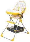 Стульчик для кормления Selby 252 желтый (моющийся материал, широкая спинка, подставка для ножек корзина для игрушек) для детей весом не более 15 кг